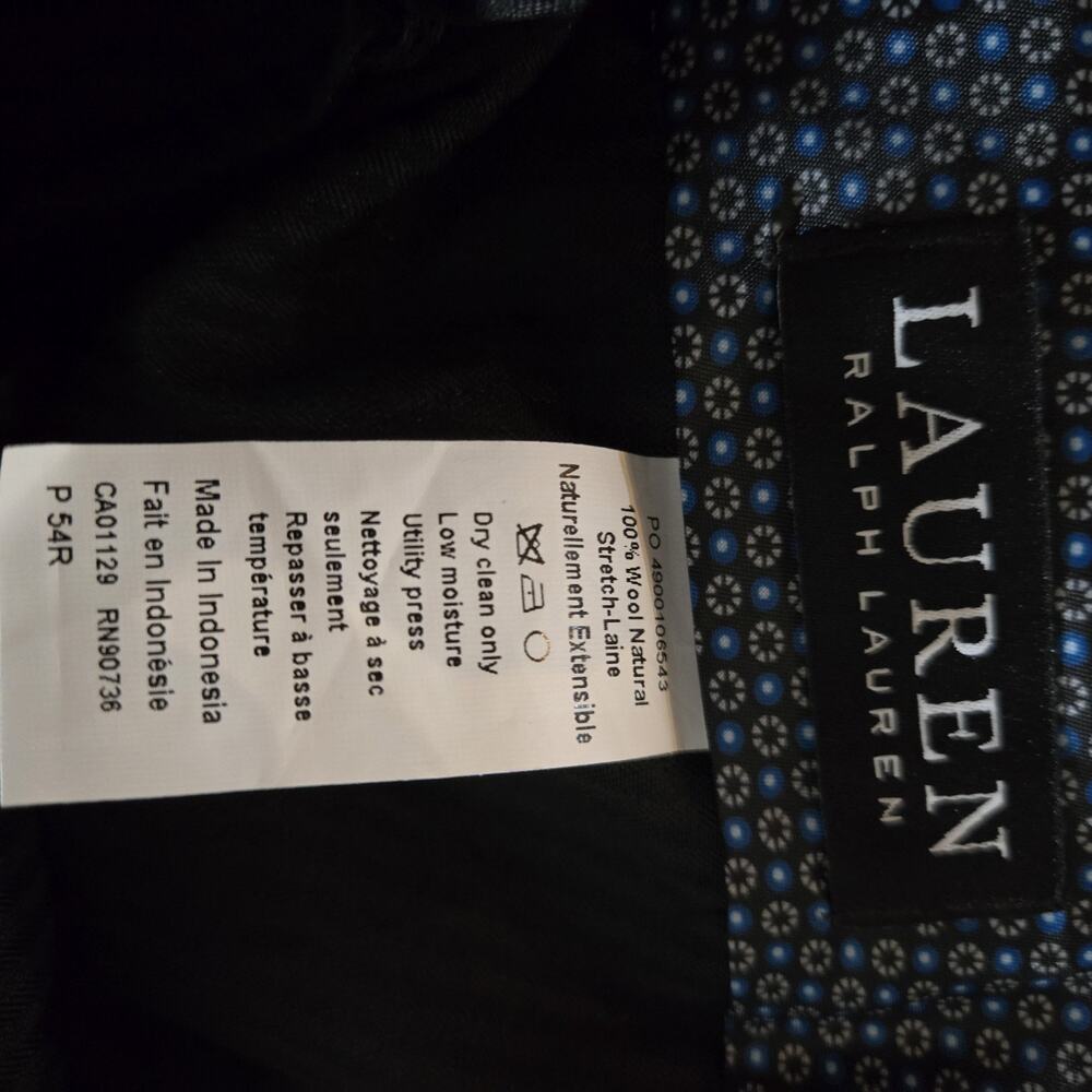 Ralph Lauren Mens pant 54w x 36 Grey Shark Big & Tall UltraFlex Wool-NEW - Picture 9 of 13